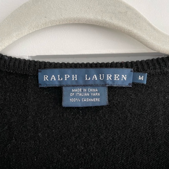 Vintage RALPH LAUREN Black Cashmere Dress - Picture 2 of 6